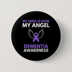 Mein Held ist jetzt mein Engel Dementia Bewusstsei Button