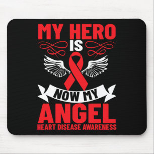 Mein Held ist jetzt mein Engel Herzkrankheit Bewus Mousepad