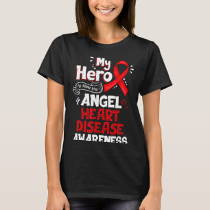 Mein Held ist jetzt mein Engel Herzkrankheit-Bewus T-Shirt