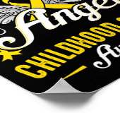 Mein Held ist jetzt mein Engel-Kindheitskrebs-Bewu Poster (Ecke)