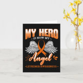 Mein Held ist jetzt mein Engel Leukämie Knochenmar Karte (Gelbe Blume)