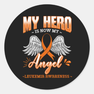 Mein Held ist jetzt mein Engel Leukämie Knochenmar Runder Aufkleber