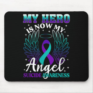 Mein Held ist jetzt mein Engel Selbstmord Lila Tür Mousepad