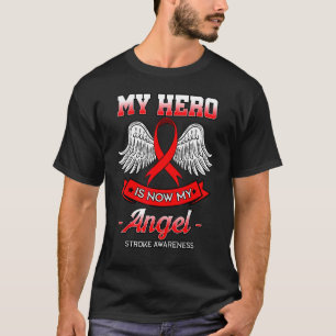 Mein Held ist jetzt mein Engel Stroke Red Neurolog T-Shirt