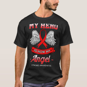 Mein Held ist jetzt mein Engel Stroke Red Neurolog T-Shirt