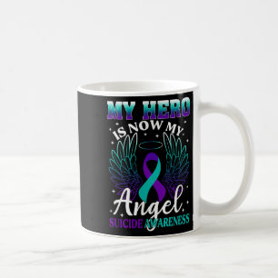 Mein Held ist jetzt mein Engel Suizid Lila Türkis Kaffeetasse