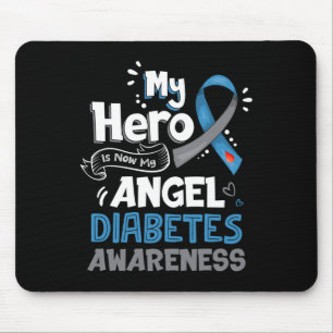 Mein Held ist jetzt mein Engel T1D Diabetes Bewuss Mousepad