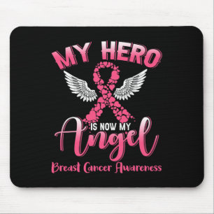 Mein Held ist jetzt meine Engel-Rosa Brustkrebs Sc Mousepad