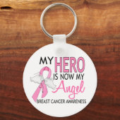 Mein Held ist mein Engel-Brustkrebs Schlüsselanhänger (Vorderseite)