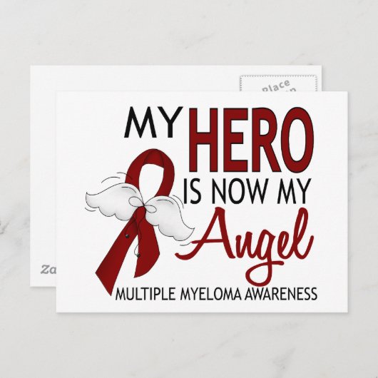 Mein Held ist mein Engel-Multiples Myelom Postkarte (Vorne/Hinten)