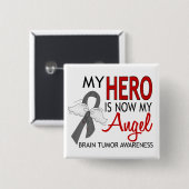 Mein Held ist mein Engels-Hirntumor Button (Vorne & Hinten)