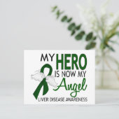 Mein Held ist meine Engel-Lebererkrankung Postkarte (Stehend Vorderseite)