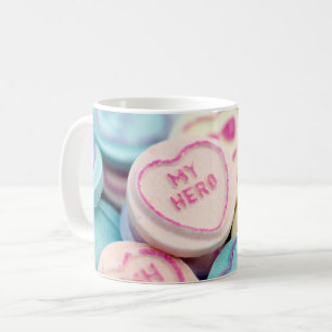 "Mein Held" Liebesherz-Süßigkeiten-Tasse Kaffeetasse
