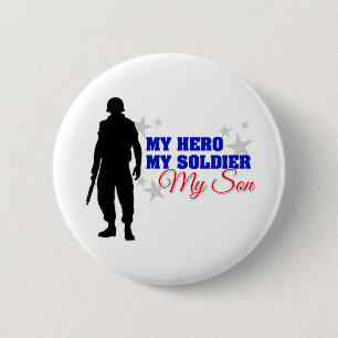 Mein Held, mein Soldat, mein Sohn Button
