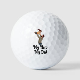 Mein Held, mein Vater - Vatertag Geschenkdesign Golfball