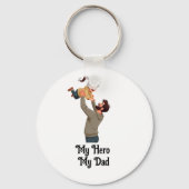 Mein Held, mein Vater - Vatertag Geschenkdesign Schlüsselanhänger (Vorderseite)