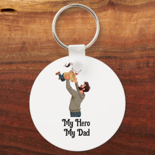 Mein Held, mein Vater - Vatertag Geschenkdesign Schlüsselanhänger