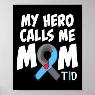 Mein Held nennt mich Mama T1d Diabetiker Typ 1 Dia Poster