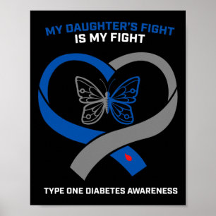 Mein Held nennt mich Mama T1D Typ 1 Diabetes-Bewus Poster
