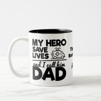 Mein Held Rette Leben und ich nenne ihn Vater Zweifarbige Tasse