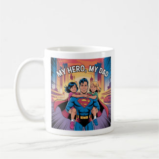 Mein Held - Superdad Comic Style Art Kaffeetasse
