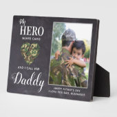 Mein Held trägt Camouflage Militärischer Vater Per Fotoplatte (Seite)