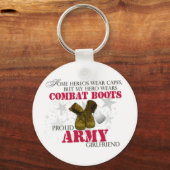 Mein Held trägt Combat Boots - Army Girlfriend Schlüsselanhänger (Vorderseite)