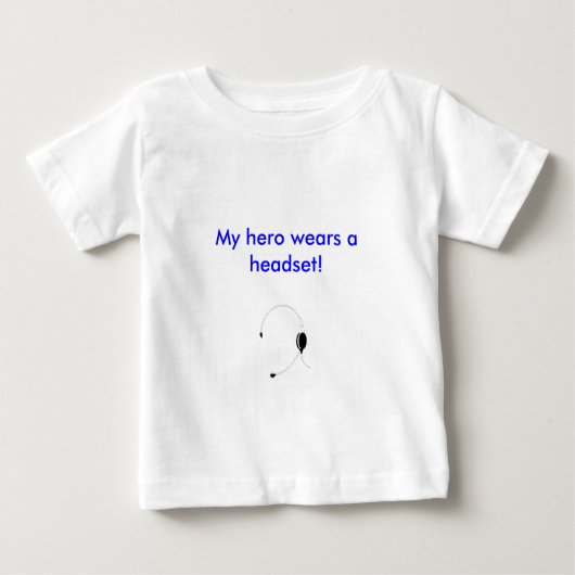 Mein Held trägt ein Headset! Baby T-shirt (Vorderseite)