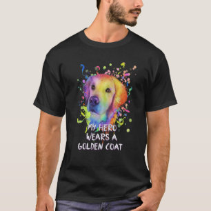 Mein Held trägt einen goldenen Mantel Golden Retri T-Shirt