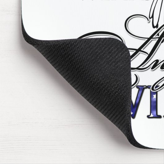 Mein Held trägt Engels-Flügel Mousepad (Ecke)