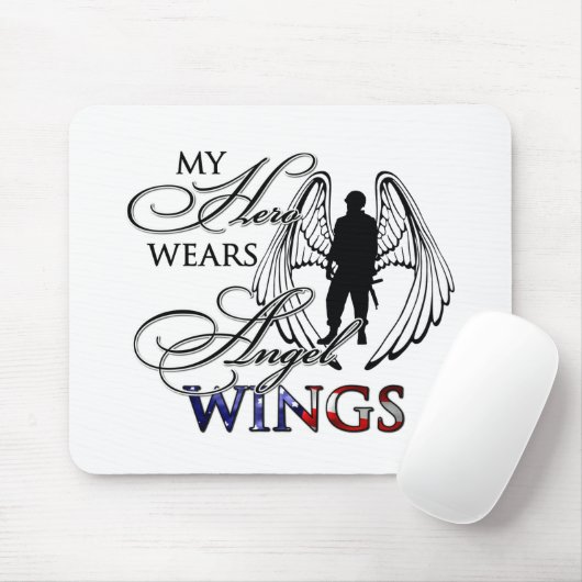 Mein Held trägt Engels-Flügel Mousepad (Mit Mouse)
