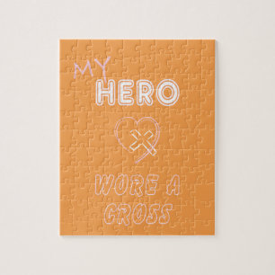 Mein Held trug ein Querpuzzlespiel-christliche Puzzle
