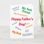 Mein Heldenvatertag Karte (Vorderseite)