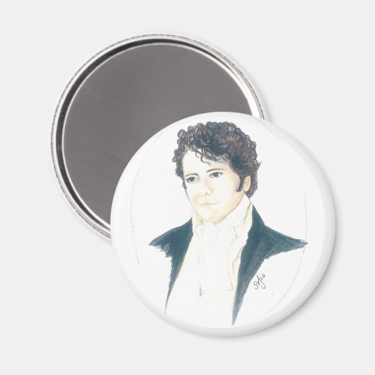 Mein Herr Darcy Magnet (Vorderseite/Rückseite)
