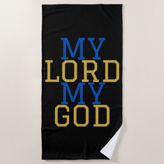 Mein Herr, mein Gott, biblisch Strandtuch (Vorderseite)