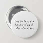 Mein Herz-Austen-Emma-Zitat verloren Button (Vorne & Hinten)