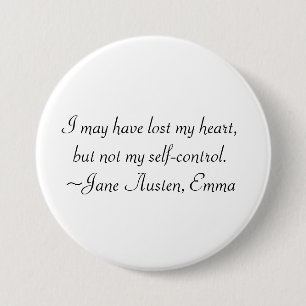 Mein Herz-Austen-Emma-Zitat verloren Button