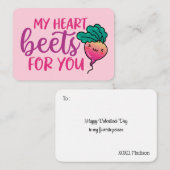 Mein Herz Beets Funny Pun Niedlich Valentinstag Mitteilungskarte (Vorne/Hinten)