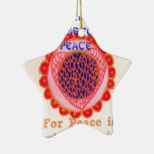 Mein Herz bekommt Zuhause für Peace.pnng Keramik Ornament (Rechts)