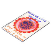 Mein Herz bekommt Zuhause für Peace.pnng Notizblock (Linke Seite)