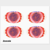 Mein Herz bekommt Zuhause für Peace.pnng Ovaler Aufkleber (Blatt)