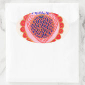 Mein Herz bekommt Zuhause für Peace.pnng Ovaler Aufkleber (Tasche)