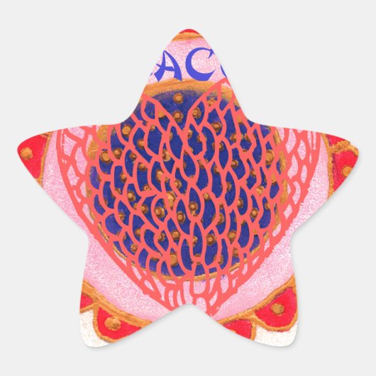 Mein Herz bekommt Zuhause für Peace.pnng Stern-Aufkleber (Vorderseite)