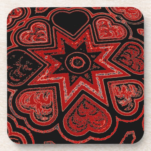 'Mein Herz' Cork Untersetzer Set (Vorderseite)