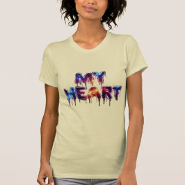 Mein Herz – Cosmic Drip Text T-Shirt Design