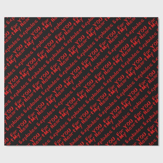 Mein Herz explodiert 4 U - Geschenk-Verpackung Geschenkpapier (Flach)