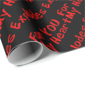 Mein Herz explodiert 4 U - Geschenk-Verpackung Geschenkpapier (Rolleneckpunkt)