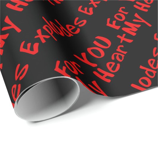 Mein Herz explodiert 4 U - Geschenk-Verpackung Geschenkpapier (Rolleneckpunkt)