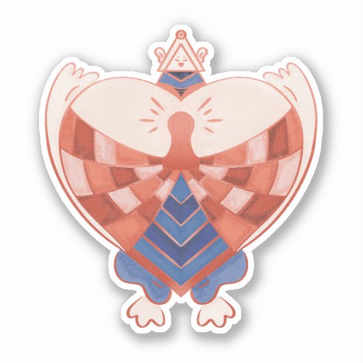 Mein Herz finden: Herzförmige Sperre Aufkleber (Vorderseite)