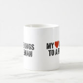 Mein Herz Fireman Kaffeetasse (Mittel)